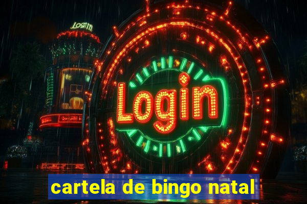 cartela de bingo natal